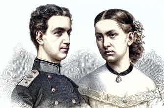 George I of Greece and his woman, Grand Duchess Olga Konstantinovna of Russia/George I of Greece