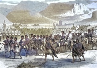 Abyssinian expedition of 1868, arrival of Kassa von Tirge in the English soldier camp/Abyssinian