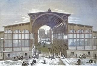 The Markthalle building in Berlin, Germany/the building of the The Market Hall of Berlin, Germany,