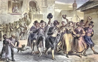 Courtship, old custom of courtship, engagement and marriage, relationship/catching a bride, old