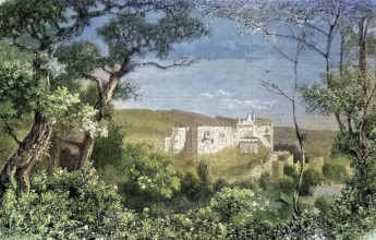 The remains of the castle of Liechtenstein, Brühl near Vienna, Austria/the remains of the castle of