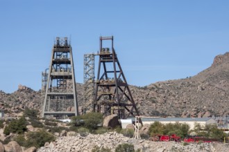 Superior, Arizona - Headframes on the site of Resolution Copper's proposed underground copper mine.