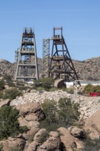 Superior, Arizona - Headframes on the site of Resolution Copper's proposed underground copper mine.