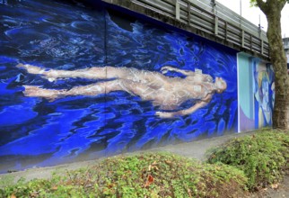 Graffiti applied as part of the MEMUR Urban Art Festival in Oldenburg, Lower Saxony, Germany