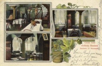 Historical postcard around 1900, Bautzen, Hofbräu, Saxony, Germany, digital reproduction of a