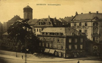 Historical postcard around 1899, Bayreuth, Schlossberglein, Upper Franconia, Bavaria, Germany,