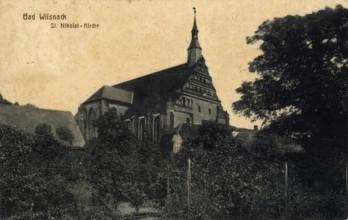 Historical postcard around 1910, Bad Wilsnack, country town and a historic pilgrimage site in the