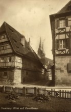 Historical postcard around 1900, Bamberg Cathedral, Upper Franconia, Bavaria, Germany, digital