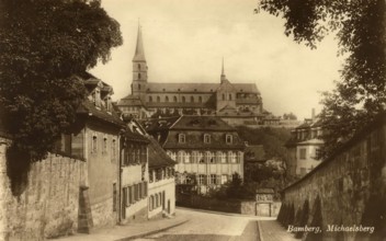 Historical postcard around 1900, Bamberg, Michaelsberg, Michelsberg, Upper Franconia, Bavaria,