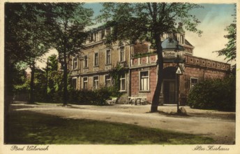 Historical postcard around 1910, Bad Wilsnack, spa hotel, country town and a historic pilgrimage