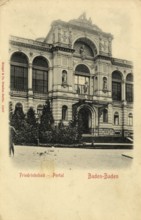 Historical postcard around 1910, Baden-Baden, Friedrichsbad, spa town in the Black Forest,
