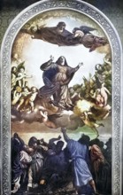 Historisches Foto (ca 1880) der Himmelfahrt der Jungfrau Maria, Gemälde von Tizian, Italien /