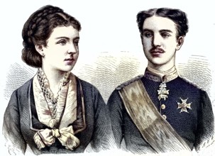 Maria de las Mercedes de Orleans y Borbon, 1860 - 1878 and Alfonso XII 1857 - 1885, Alfonso