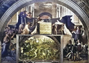 Historisches Foto (ca 1880) des Wunders von Bolsena, von Raphäl, Staat Vatikanstadt oder Staat der