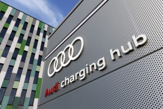 Audi charging station for electric cars on EUREF Campus Düsseldorf, European Energy Forum for