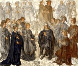 The marriage of Louis XII with Anne of Brittany, tapestry of the 15th century