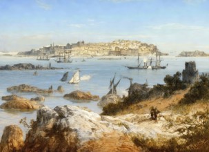 View of the sea fortress of Suomenlinna, Viapori, Sveaborg, Finland, c. 1850