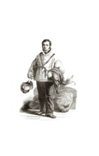 Types from Holland around 1841, Kruier van Amsterdam, luggage rack or servant, Netherlands,