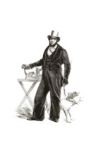 Types from Holland around 1841, De Hondendokter, Dog Doctor, Veterinarian, Netherlands, authentic,