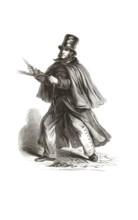 Types from Holland around 1841, De huurkoetsier, coachman, rental coachman, Netherlands, authentic,