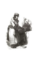 Types from Holland around 1841, Haringkoper, in German herring dealer or herring buyer,