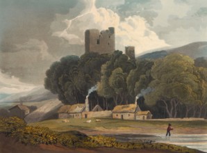 Thirlwall Castle, 12th century castle ruins near the village of Greenhead, approximately 32 km west