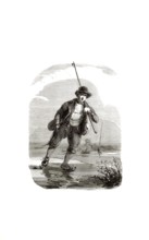 Types from Holland around 1841, De Schaatsenrijder, the ice skater or the skater, Netherlands,