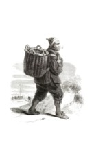 Types from Holland around 1841, De Scheveningse visser, The Scheveninger Fisherman, Netherlands,