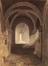 The Saxon chapel around 1860, better known as St Peter's Church in Conisbrough, is considered one