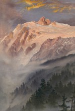 Trento glacier, Glacier du Trient, is an approximately 4.5 km long valley glacier on the northern