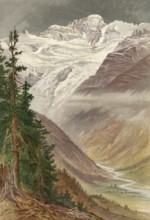 Gran Paradiso, at 4, 061 m, the highest mountain entirely on Italian territory, around 1860, Italy,