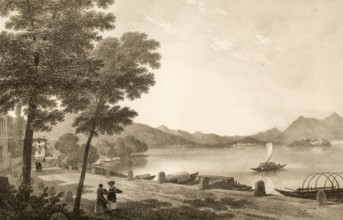 Route du Simplon, important traffic route connecting Swiss Valais with northern Italy and Lake