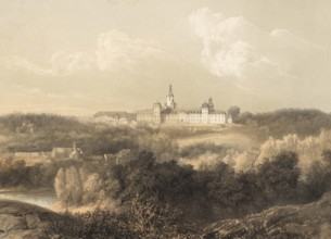 Rolduc Abbey, Abdij Rolduc, around 1860, in Kerkrade is the largest preserved monastery complex in