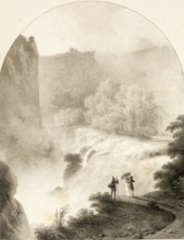 Cascata delle Marmore, marble fall, three-part, artificially created waterfall near Terni in the