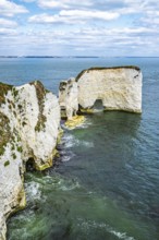 White Cliffs of Old Harry Rocks Jurassic Coast, Handfast Point, Dorset, UK
