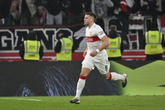 Goal celebration Ermedin Demirovic VfB Stuttgart (09) Soccer Bundesliga, MHPArena, MHP Arena