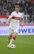 Finn Jeltsch VfB Stuttgart (29) Action on the ball Football Bundesliga, MHPArena, MHP Arena