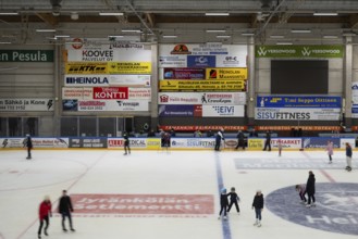 Skater in ice rink, Heinola, Finland