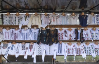 Traditional embroidered blouses as souvenirs, Vorone?, Buckowina, Romania