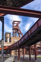 Zollverein colliery, 1/2/8 mine, shaft 1 strut conveyor frame, wagon circulation, UNESCO World