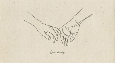 A minimalist Valentine's Day greetings card featuring wreath and elegant lettering to convey