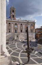 View from the Palazzo Nuovo to the Senatorial Palace (Palazzo Senatorio), Piazza del Campidoglio on