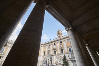 View from the Palace of the Conservators (Palazzo dei Conservatori) to the Senatorial Palace