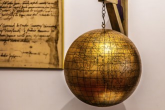 Jagiellonian globe, first globe, with the newly discovered America, Copernicus Room, Collegium