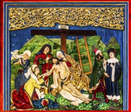 The Descent from the Cross, high altar, Veit Stoß, closed front, St. Mary's Church, 1489, Krakow,