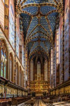 Choir room with high altar, St. Mary's Church, 14th century, Krakow, Poland