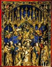 Main shrine, death of Mary in the circle of the Apostles with the Assumption of Mary, high altar,