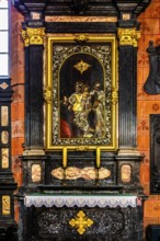 Side altar with silverwork, St. Mary's Church, 14th century, Krakow, Poland