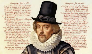 Portrait of Sir Francis Bacon, Baron Baco of Verulam, 1561 - 1626, English lawyer, statesman,