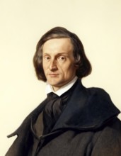 Portrait of Franz Liszt, 1811-1886, Hungarian composer, virtuoso pianist